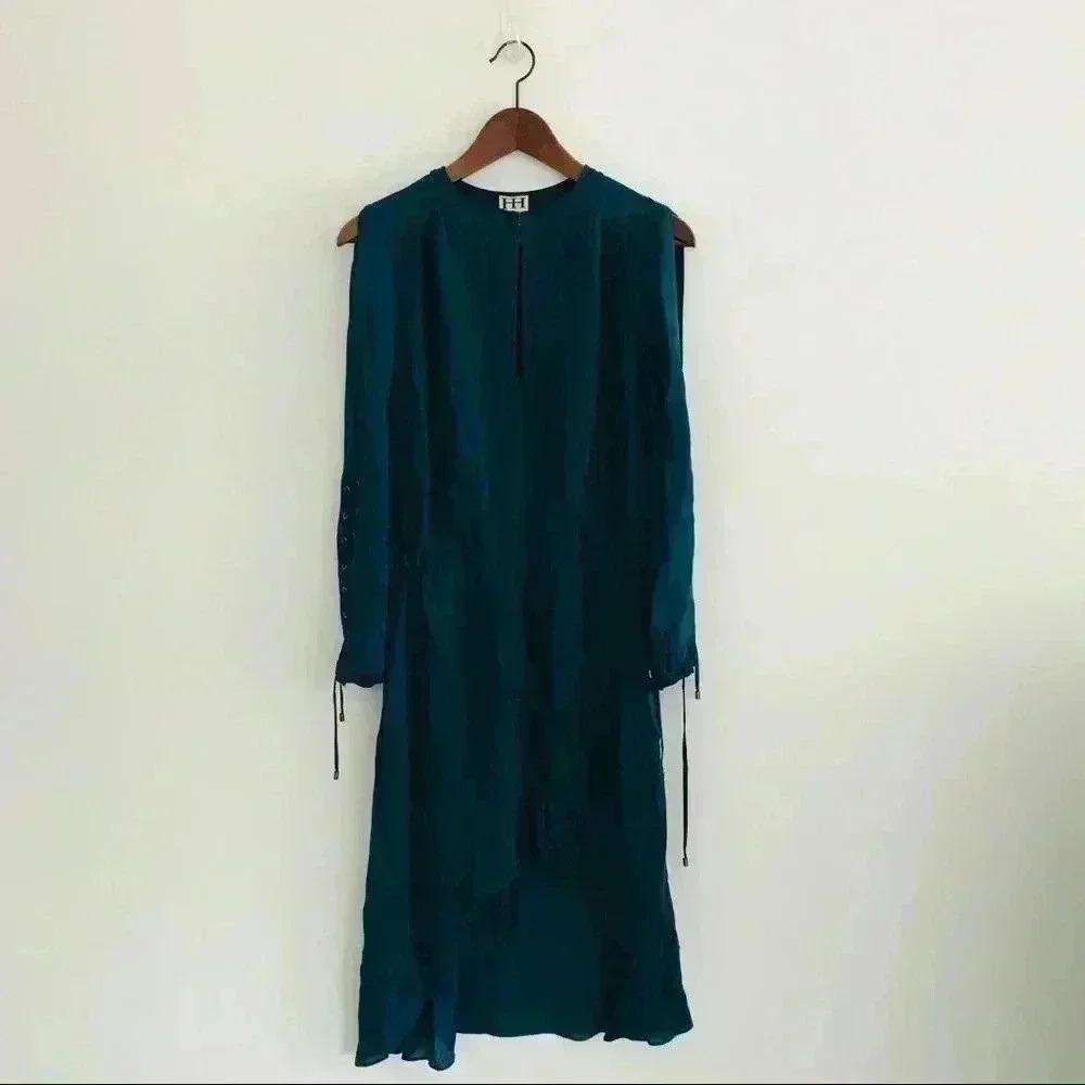 Haute Hippie 100% Silk Long Sleeve Dress Sz S - Picture 5 of 8